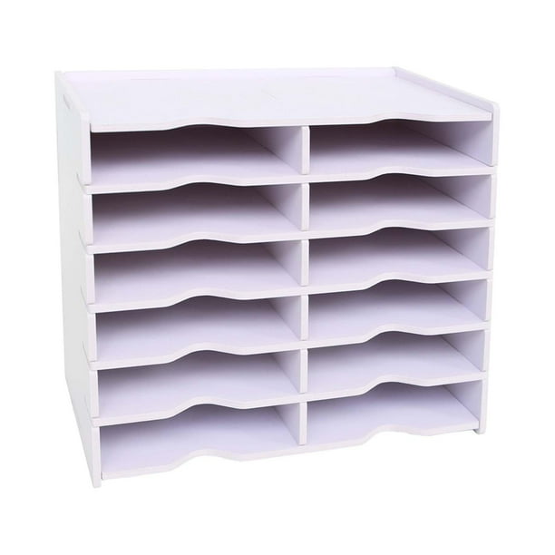 Bandeja organizadora para manualidades de diamantes, 12 rejillas, para guardar diamantes y cuentas Blanco