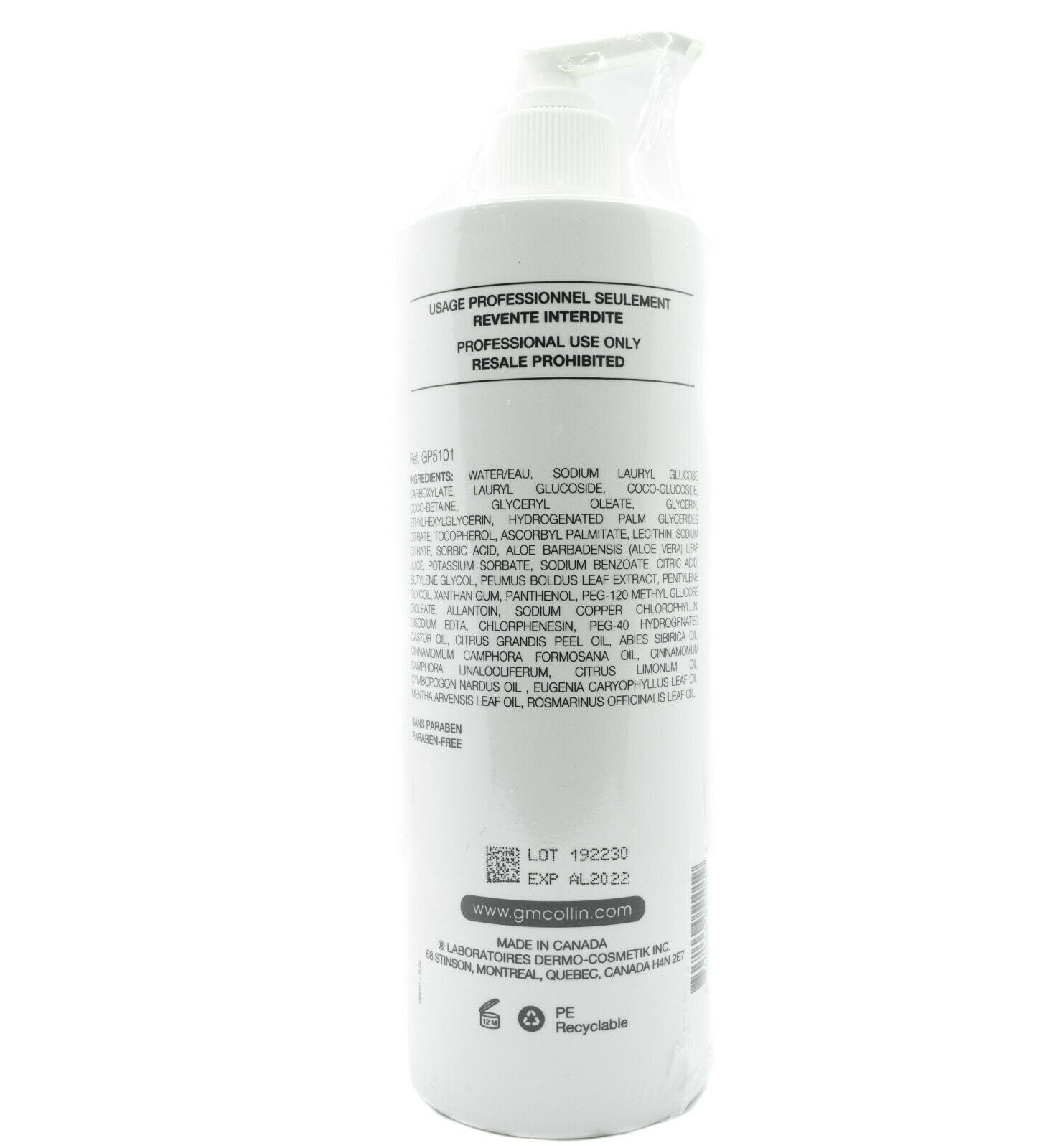 GM Collin Puractive + Cleansing Gel 16oz PRO