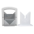 thumbnail image 1 of Cortador de bagels de plástico blanco, máquina rebanadora de pan manual con protector de seguridad y mango de fácil agarre para rebanar pan., 1 of 14