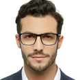 thumbnail image 3 of OCCI CHIARI Men's Reading Glasses Large Readers 1.0 1.25 1.5 1.75 2.0 2.25 2.5 2.75 3.0 3.5 4.0 5.0 6.0(Black/Transparent 3.50)with Acrylic Lens, 3 of 6