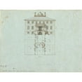 thumbnail image 2 of John Trumbull 18x15 Gold Ornate Wood Frame and Double Matted Museum Art Print Titled - Elevation and Plan for Interior of Large&nbsp;House (1790-94), 2 of 4
