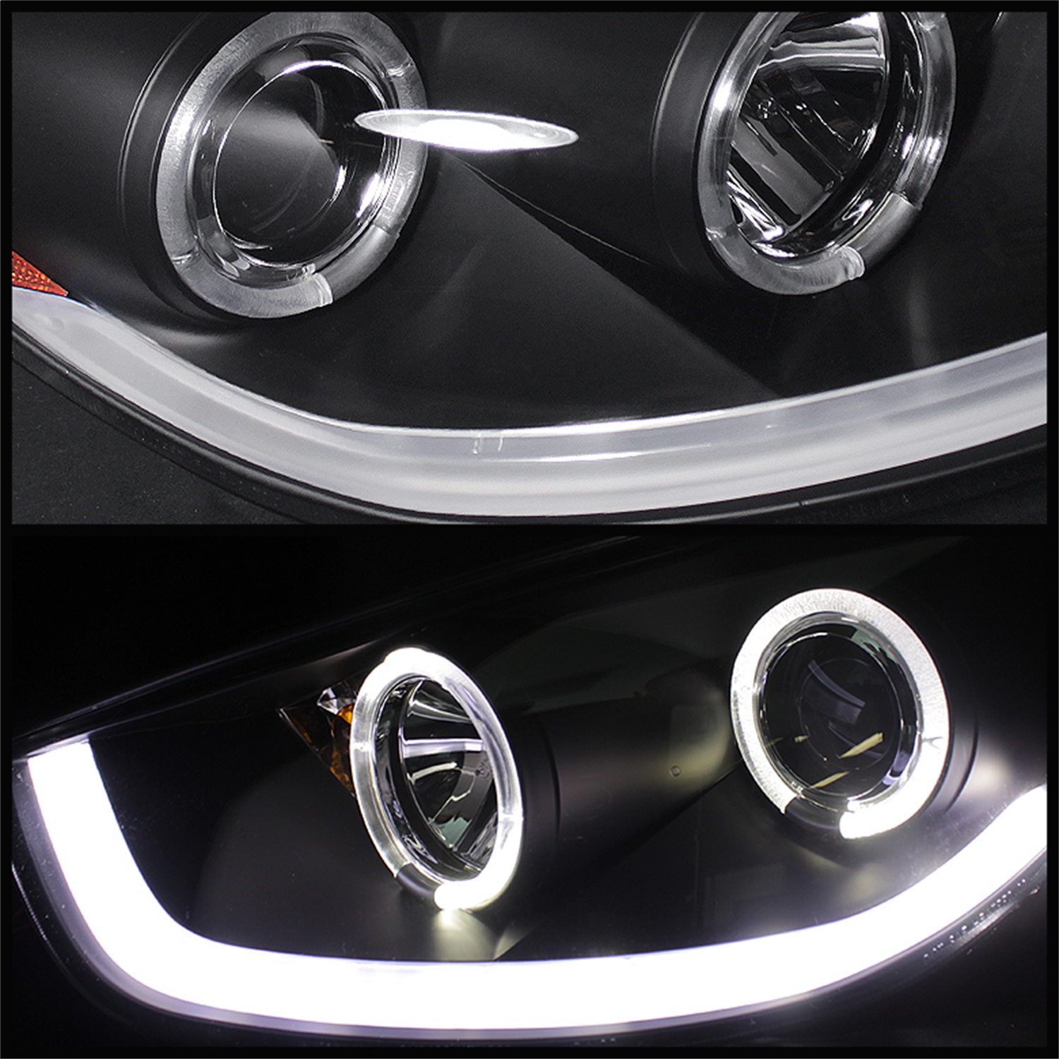 Spyder Hyundai Tucson 10-14 Projector Headlights DRL Black High H1  (Included) Low H7 (Included)