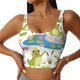 thumbnail image 1 of Fotbe Cartoon Frogs Sujetador Deportivo Largo sin Aros para Mujer con Almohadillas y Soporte Medio, Transpirable y Absorbente, Camiseta Tipo Chaleco o Tank Top-X-Large, 1 of 8