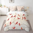 thumbnail image 2 of Erosebridal Cardinal Bird Bedding Sets Full Size, Tree Branches Comforter Sets with Sheets, 7-Piece, 2 of 5