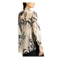 thumbnail image 2 of ALFANI Womens Beige Pocketed Printed Long Sleeve Mandarin Collar Top Size: XL, 2 of 4