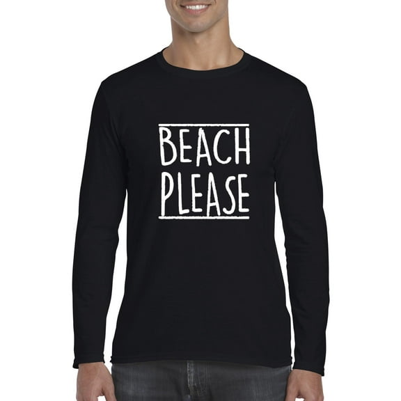 Artix - Mens Long Sleeve T-Shirts - Beach Please