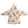 thumbnail image 7 of French Bulldog Dog Blanket Hoodies for Kids 6-13YR Oversize Wearable Blanket Hoodies for Boys Girls Teens, 7 of 7