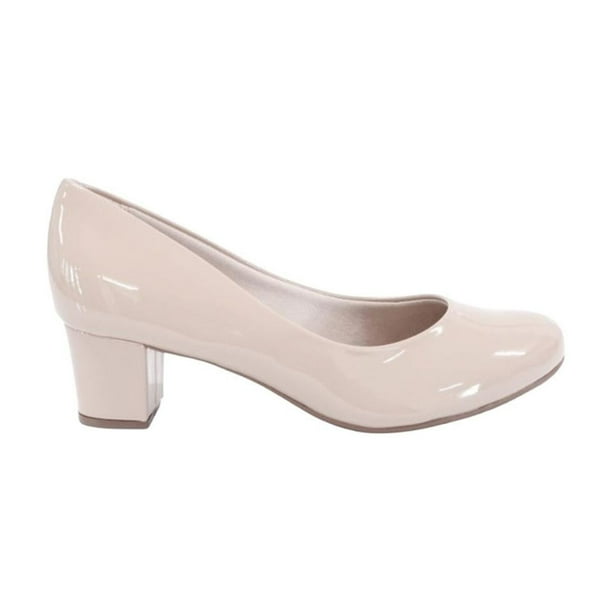 Zapato Dama Charol Beira Rio 4777409 Tacón Bloque Comfort beige 23