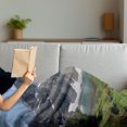 thumbnail image 3 of Idaho Soft Flannel Fleece Throw Blanket, Photo of Snow Mountain Foothills Lake, Cozy Plush for Indoor and Outdoor Use, 50" x 60", Taupe Grey Olive Green, by Ambesonne, 3 of 5