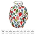 thumbnail image 2 of Sweet Strawberries Leafy Design Art Oversized Hoodies For Men Teen Pullover With Pocket Mens Pullover Hoodie Sweatshirt S-5XL, 2 of 6