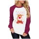 thumbnail image 1 of Tops de mujer Moda Árbol de Navidad Impreso Manga larga Sudadera Costura Blusa Camisa Pompotops gfhjh10684, 1 of 5