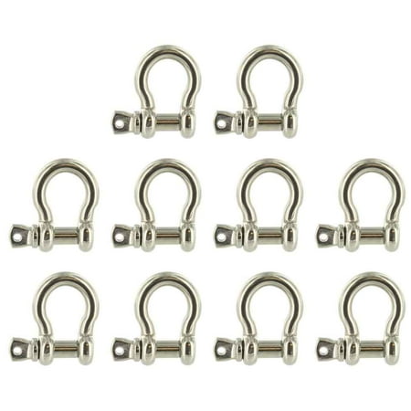 

5/16 Stainless Steel Screw Pin Anchor Shackle - 0.75 Ton - 10 Pack