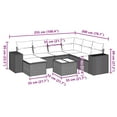 thumbnail image 2 of vidaXL 8 Piece Patio Sofa Set with Cushions Black Poly Rattan, 2 of 4