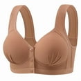 thumbnail image 3 of Lopecy-Sta Daisy Bras for Women 3PC No Underwire Front Closure Comfort Senior Wireless Snap Closing Bra Soft Cup Wireless Bras for Seniors, 3 of 3
