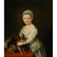 thumbnail image 2 of François-Xavier Vispré 15x17 Black Ornate Wood Framed Double Matted Museum Art Print Titled - Portrait of Maria, Later Marchioness of Hereford, when a Child, 2 of 5