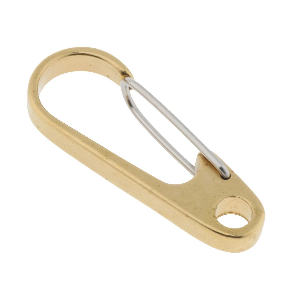 Mini Brass Carabiner Clip Tiny Spring Snap Hook Carabiners for Backpack Camping 