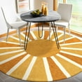 thumbnail image 2 of Lahome Boho Round Rugs,4ft Washable Non-Slip Small Round Area Rug Throw Soft Sofa Kids Nursery Room Rug Rainbow Sun Print Distressed Round Carpet for Bedroom Entryway Living Room Dining Room, 2 of 7