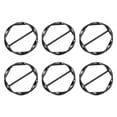 thumbnail image 1 of Uxcell 6 Pack Clips para camisetas, Clip redondo de metal de 34mm(1-5/16") para bufanda de mujer, camiseta suelta, negro, 1 of 6