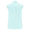 thumbnail image 4 of Camisas de Manga Larga para las Mujeres de Ajuste Suelto de las Mujeres de Algodón de Lino Blusa Casual Cuello en V, Poliéster, 4 of 7