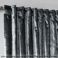 thumbnail image 5 of 3S Brother's Grey Extra Long Shiny Velvet Curtains Luxury Colors Light Blocking Hang Back Tab & Rod Pocket 1 Panel Curtain 5-30 Ft Home Décor Custom Made Drapes -Made in Turkey(100"W X 216"L), 5 of 6