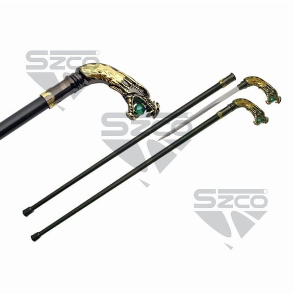 SZCO 34" Dragon Ball Walking Cane and Decorative Dragon Handle