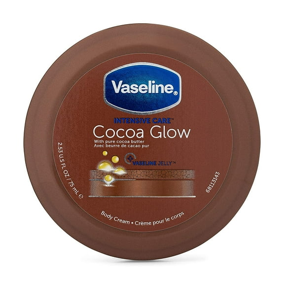 Vaseline Intensive Care Cocoa Glow Body Cream 2.5 FL oz (Pack of 2)