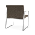 thumbnail image 5 of Fauteuil d'Appoint Surdimensionné pour Réception et Salle d'Attente Gansett / Acier Argenté / Brun, 5 of 5