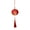 Round B, variant on Dserhfy Chinese New Year Hanging Lanterns, Small Lighted Red Lantern with Tassel for Spring Festival