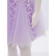 thumbnail image 6 of Haitryli Kids Girls Sequin Halter Sleeveless Mermaid Fishtail Fish Scale Printed Dress Sundress Birthday Party Dress Purple 3-4, 6 of 7