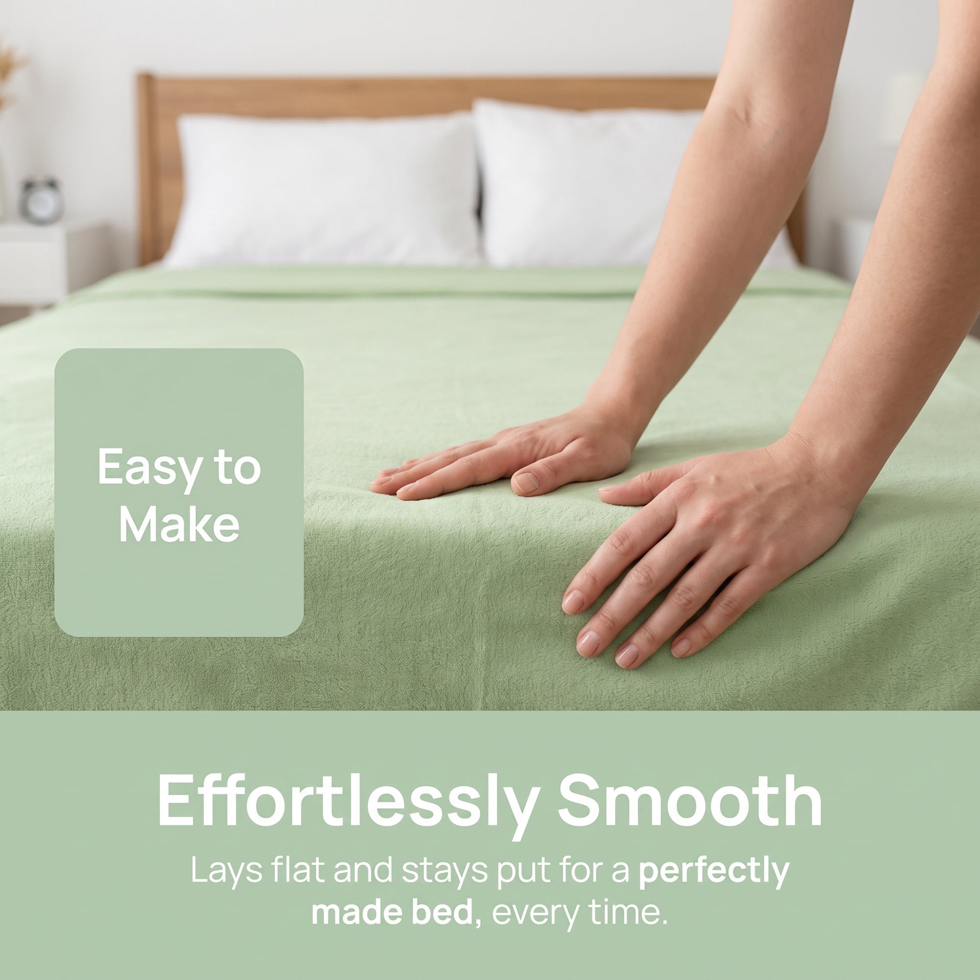 Unique Bargains Polyester Bed Sheet Soft Flat Sheet Wrinkle Bedding Green 91"x96"