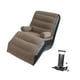 thumbnail image 4 of Sofá inflable Lazy Sofa con bomba manual y reposabrazos, sillón de ocio marrón, 4 of 9