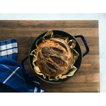 Staub Cast Iron 4-qt Round Cocotte - Dark Blue - Dark Blue