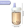 thumbnail image 3 of ACDANC Reusable Boba Cup for Bubble Tea Boba Tea Cup with Lid and Straw, Leakproof Kawaii Cup, Bubble Tea Cup, Smoothie Tumbler, Insulated, Reusable Straw for Boba Pearls, Boba Gift, 3 of 4
