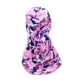 thumbnail image 3 of Pañuelo de imitación de seda de secado rápido para rapero con cola larga, pañuelos de hip hop, gorro tipo calavera Púrpura, 3 of 9