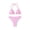 Pink #137, variant on Dresfit Women's Sporty Backless Bikini Set - Fashion Two Piece Swimsuit for Active Wear Yellow XL