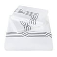 thumbnail image 2 of Superior Egyptian Cotton 1200 TC Embroidered White/Charcoal Duvet Set, King/California King, 2 of 8