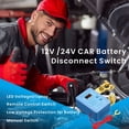 thumbnail image 4 of Interruptor de Desconexión de Batería Remoto de 240 A y 12 V con Pantalla de Voltaje LED, Interruptor de Apagado Automático de Energía para Automóvil, 4 of 5