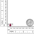 thumbnail image 6 of Gem Stone King PLAT-900 Platinum Red Ruby Engagement Ring for Women | 1.60 Cttw | Oval 8X6MM | Gemstone July Birthstone | Size 5, 6 of 6
