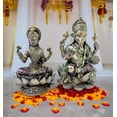 thumbnail image 2 of Bronze Ganesh & Lakshmi Statue Set – Hindu God & Goddess Figurines for Home Decor, Pooja Room, Diwali Gifts, 2 of 8
