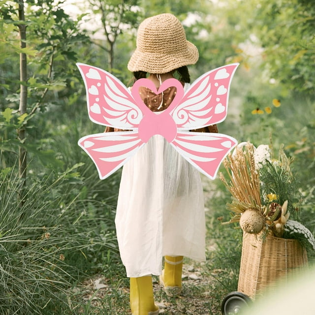Fairy pour Filles Portable Halloween Princesse Papillon Aile Fairy Rose