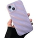 thumbnail image 1 of Funda con ondas rizadas para iPhone 13/iPhone 14 de 6,1 pulgadas, fina, a prueba de golpes, satinada y brillante, con estampado de ondas de agua, color morado, 1 of 5