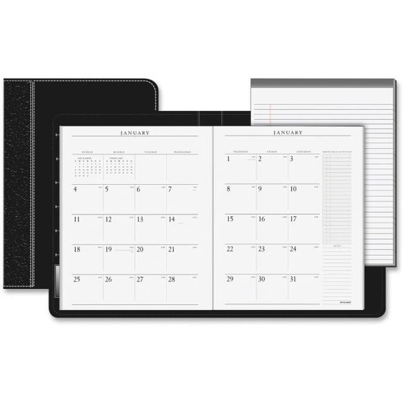 At A Glance AAG7029005 Executive Monthly Padfolio Planner, Simulated Leather - Black