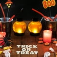 thumbnail image 3 of IMAGE Flickering Pumpkin Lantern 12 Pcs LED Tealight Candles with Battery Operated Flameless for Halloween, Christmas, 3 of 6