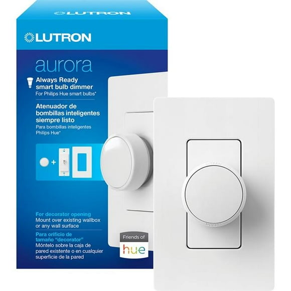 Lutron 3006266 Aurora Smart Dimmer & Paddle Switch, White