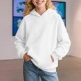 thumbnail image 5 of Coerni Girls Fleece Hoodies for Teen Casual Classic Trendy Outwear Preppy Clothes Long Sleeve Pullover Youth Cute Oversized Outfit, 5 of 8