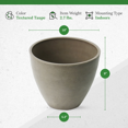 thumbnail image 4 of Algreen Valencia 10 x 8.3 Inch Plastic Flower Garden Plant Pot Planter, Taupe, 4 of 8