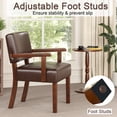 thumbnail image 5 of FAGAGA Mid Century Modern Accent Chair, Upholstered Oversized Chair, Ergonomics Armchair for Living Room, Reading Room, Reception Room, Bedroom, Dorm | Leather Cherry, 5 of 6