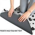 thumbnail image 3 of White Cow Black Spot Couple Pattern Hot Yoga Mat Towel Non Slip for Hot Yoga - Quick-Drying Yoga Mat Cover with 4 Corner Pockets with Travel Bag - Hot Yoga Towel Non Slip 74"x26", 3 of 6