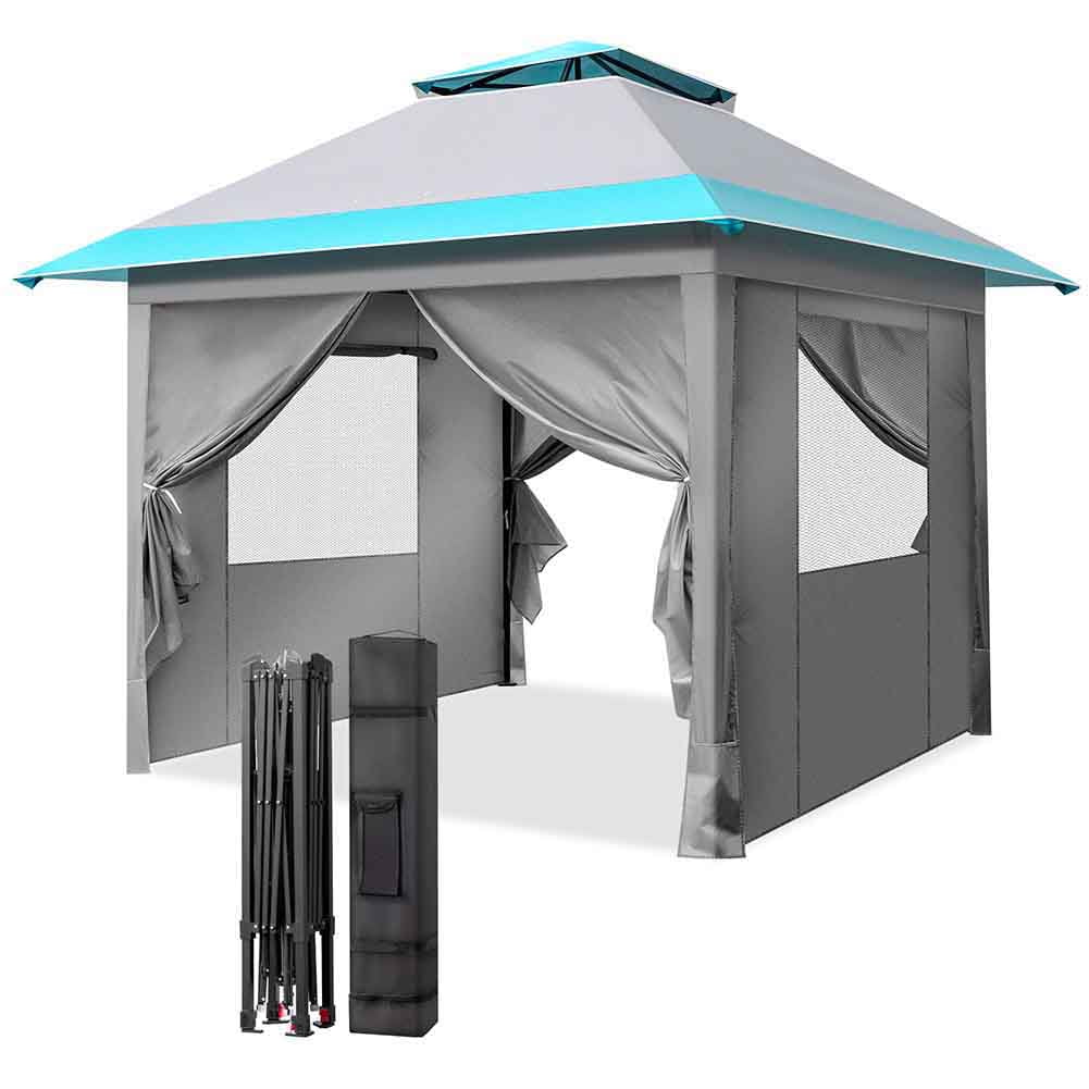 Aimee Lii 120"x120" Canopy Tent Heavy Duty Canopy, Outdoor Tent Canopy for Wedding Party Event Tent, Gray