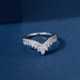 thumbnail image 3 of SFTING Eternity Ring Wedding Bands for Women 925 Sterling Silver AAAAA Cubic Zirconia Vintage Crown Wedding Ring Size 8, 3 of 7